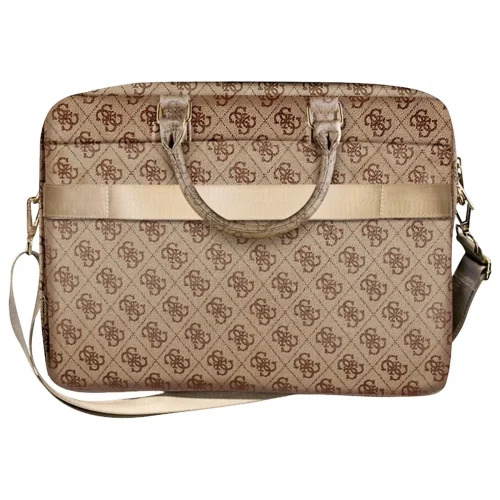Τσάντα Guess 4G Logo Pattern 16″ Brown (GUCB15G4GFBR)