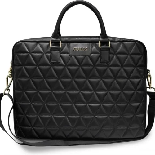 Alternative view of Τσάντα Guess Quilted Mosaique Pattern 15″ Black (GUCB15QLBK)
