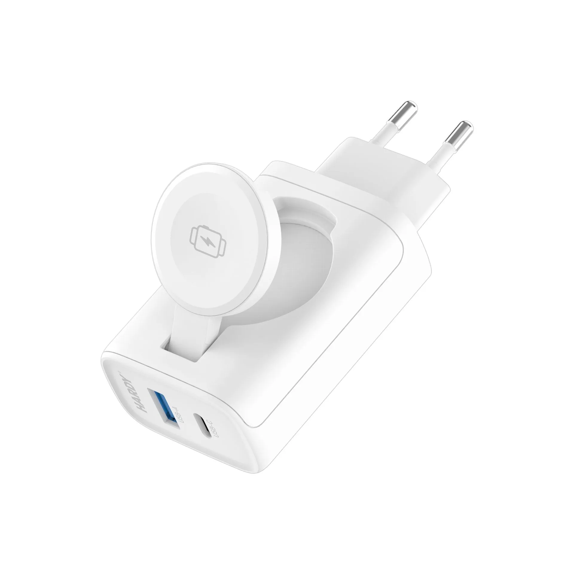 3MK 2in1 Hardy Charger 33W Apple Watch/USB‑C/USB‑A White APPLE WATCH 3mk 3MK 2in1 Hardy Charger 33W Apple Watch/USB‑C/USB‑A White - Image 2