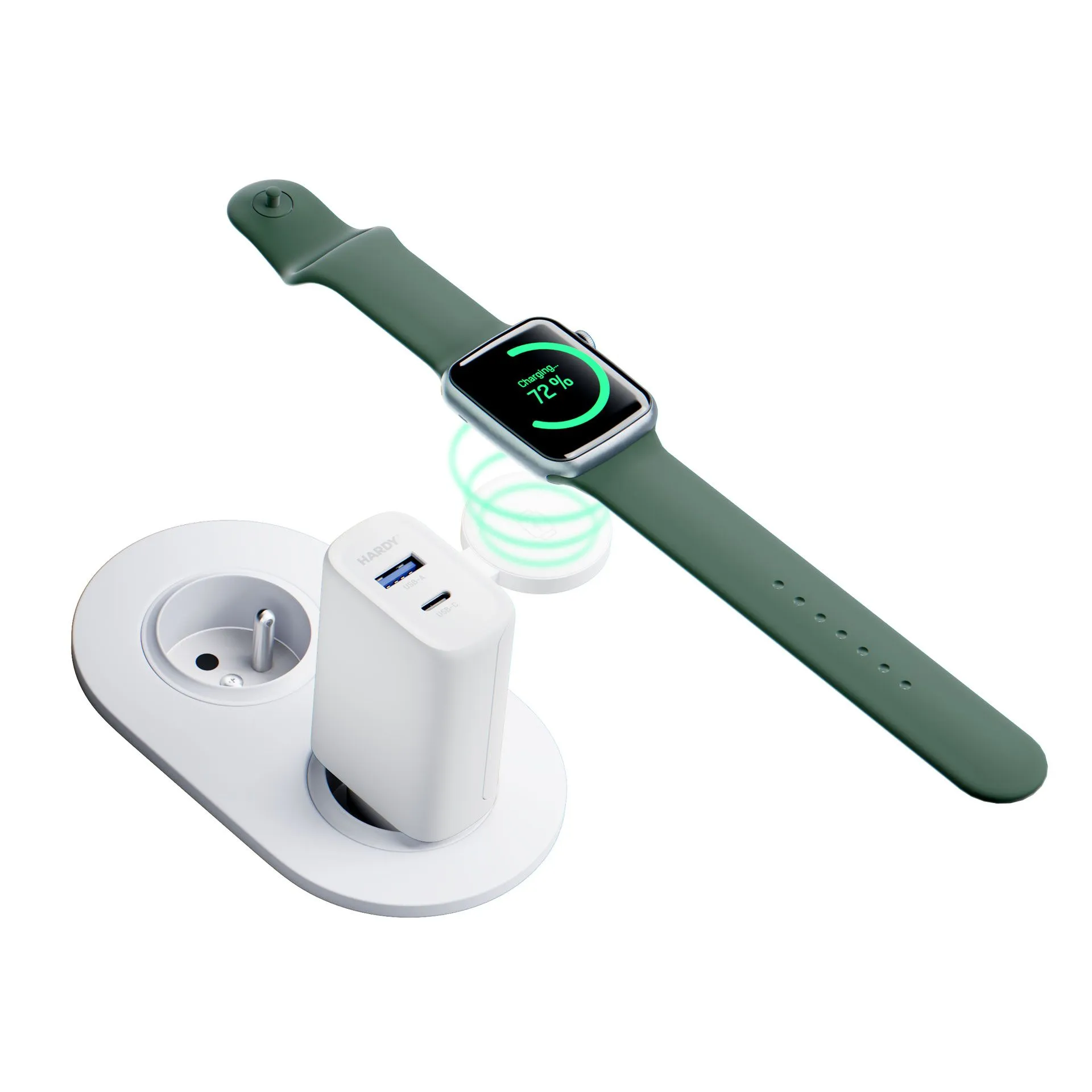 3MK 2in1 Hardy Charger 33W Apple Watch/USB‑C/USB‑A White APPLE WATCH 3mk 3MK 2in1 Hardy Charger 33W Apple Watch/USB‑C/USB‑A White - Image 3