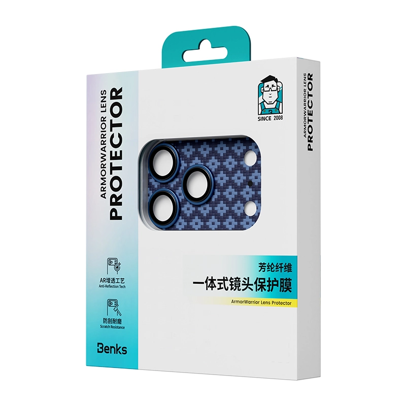 Benks ArmorWarrior Aramid Lens Protector Glass Blue iPhone 17 Pro Max ΠΡΟΣΤΑΣΙΑ ΟΘΟΝΗΣ Benks Benks ArmorWarrior Aramid Lens Protector Glass Blue iPhone 17 Pro Max - Image 4