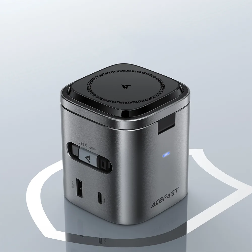 AceFast 6in1 GaN Ultimate MagSafe Charging Power Hub 80W Black (Z9) APPLE WATCH AceFast AceFast 6in1 GaN Ultimate MagSafe Charging Power Hub 80W Black (Z9) - Image 4