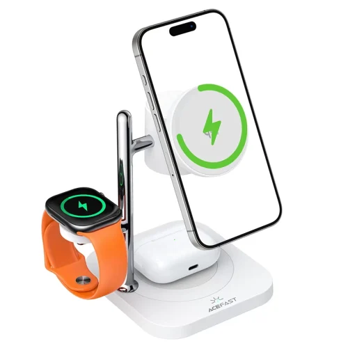 AceFast 4in1 Qi2.2 Desktop Wireless Charging Station 32.5W White (E39) APPLE WATCH AceFast AceFast 4in1 Qi2.2 Desktop Wireless Charging Station 32.5W White (E39)