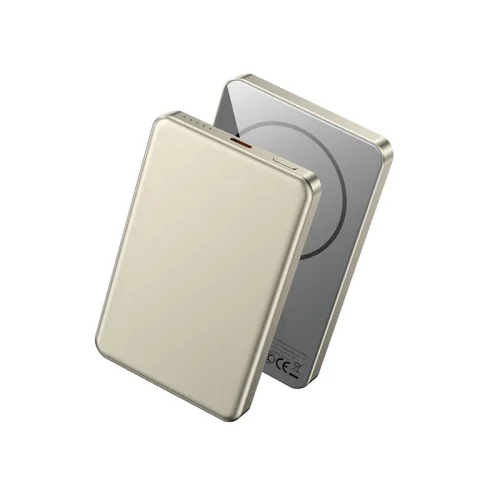 Alternative view of WiWU Ultra Thin Magnetic MagSafe PowerBank 5000mAh Gold (P15)