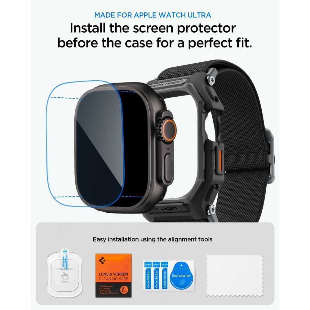 Λουράκι με Θήκη & Τζαμάκι Spigen Lite Fit Pro Matte Black Apple Watch Ultra 49mm APPLE WATCH Spigen Λουράκι με Θήκη & Τζαμάκι Spigen Lite Fit Pro Matte Black Apple Watch Ultra 49mm - Image 6