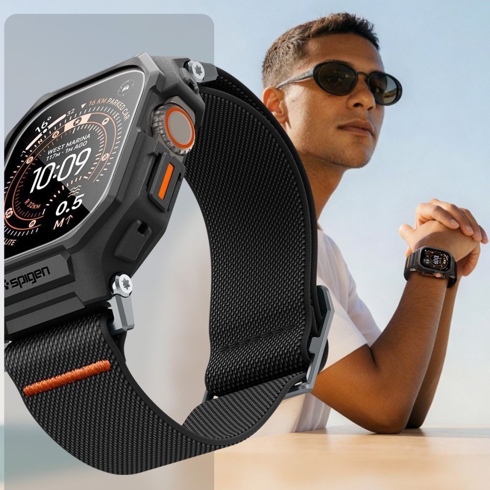 Λουράκι με Θήκη & Τζαμάκι Spigen Lite Fit Pro Matte Black Apple Watch Ultra 49mm APPLE WATCH Spigen Λουράκι με Θήκη & Τζαμάκι Spigen Lite Fit Pro Matte Black Apple Watch Ultra 49mm - Image 10