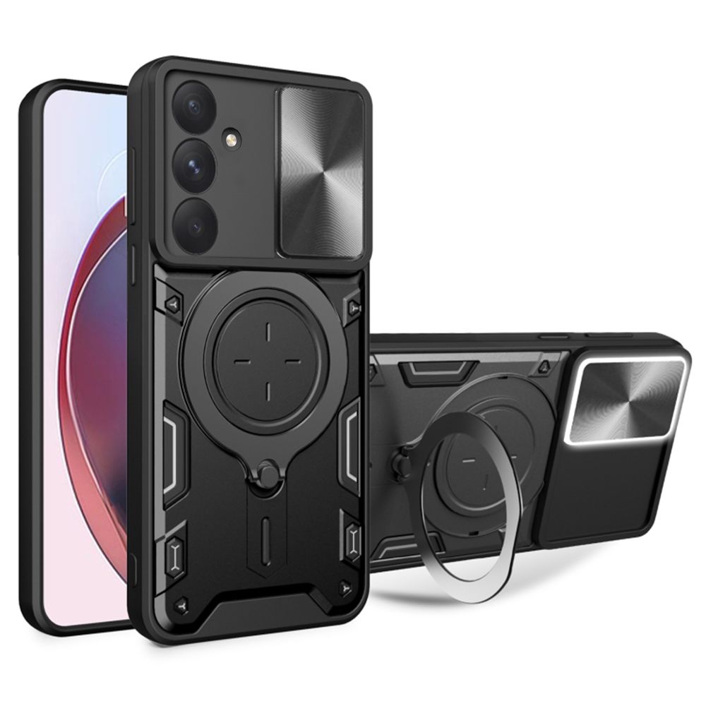 Θήκη Shockproof Ringstand Slide Camera Black Samsung Galaxy S25 FE/S26 FE ΘΗΚΕΣ Orso Θήκη Shockproof Ringstand Slide Camera Black Samsung Galaxy S25 FE/S26 FE