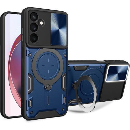 Θήκη Shockproof Ringstand Slide Camera Blue Samsung Galaxy S25 FE/S26 FE