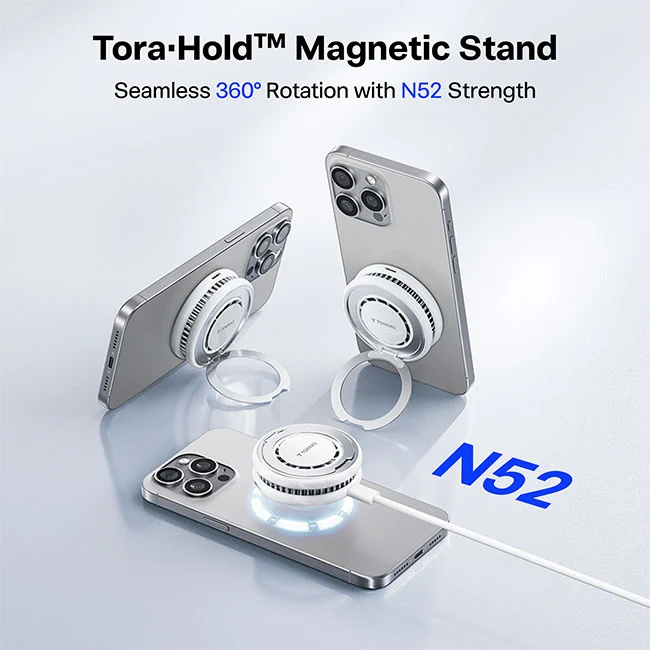 Torras Ostand PolarCircle Qi2 MagSafe Charger 15W White ΑΞΕΣΟΥΑΡ MAGSAFE TORRAS Torras Ostand PolarCircle Qi2 MagSafe Charger 15W White - Image 13
