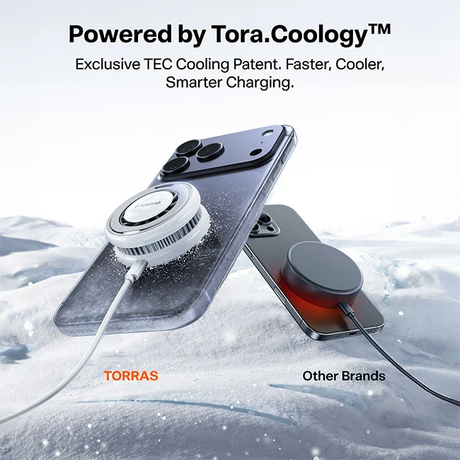 Torras Ostand PolarCircle Qi2 MagSafe Charger 15W White ΑΞΕΣΟΥΑΡ MAGSAFE TORRAS Torras Ostand PolarCircle Qi2 MagSafe Charger 15W White - Image 10