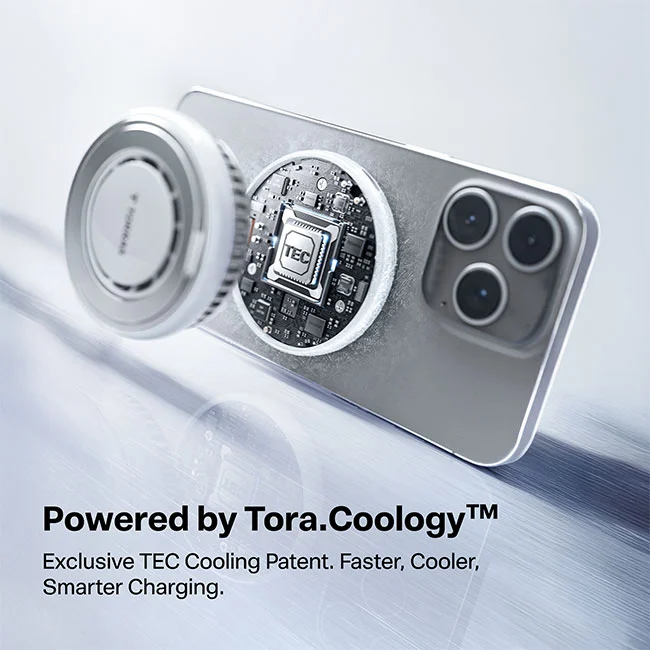 Torras Ostand PolarCircle Qi2 MagSafe Charger 15W White ΑΞΕΣΟΥΑΡ MAGSAFE TORRAS Torras Ostand PolarCircle Qi2 MagSafe Charger 15W White - Image 11