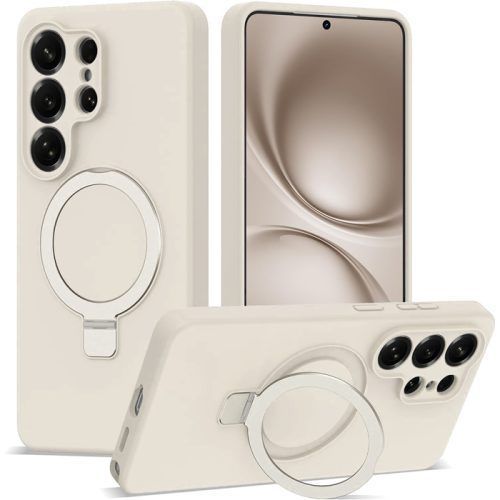 Θήκη Orso Ostand Liquid Silicone Beige Samsung Galaxy S25 Ultra