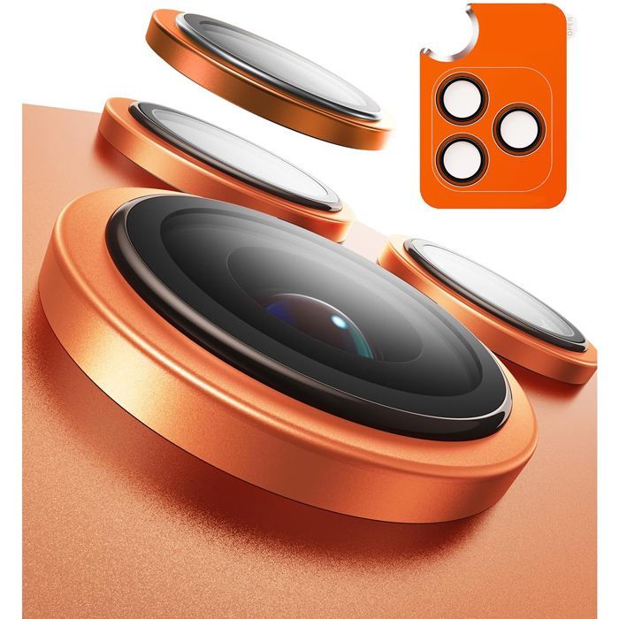 Torras LensGuard Tempered Glass Orange iPhone 17 Pro/17 Pro Max ΠΡΟΣΤΑΣΙΑ ΟΘΟΝΗΣ TORRAS Torras LensGuard Tempered Glass Orange iPhone 17 Pro/17 Pro Max