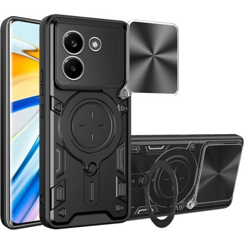 Θήκη Shockproof Ringstand Slide Camera Black Poco X8 Pro