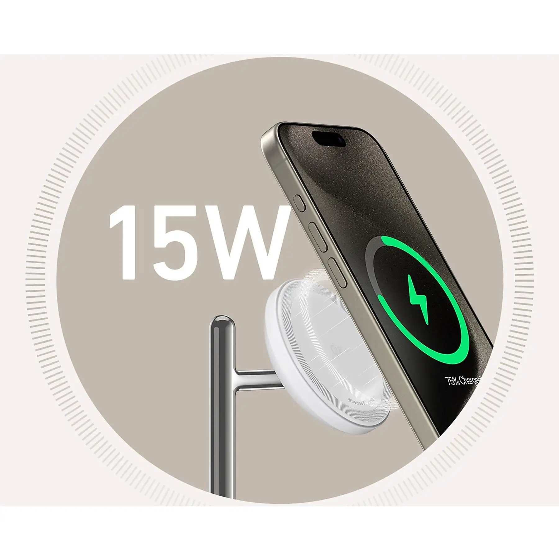 Anker 3in1 Qi2 MagGo Charging Station White (B25M3322) APPLE WATCH Anker Anker 3in1 Qi2 MagGo Charging Station White (B25M3322) - Image 3