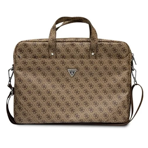 Τσάντα Guess Saffiano 4G Triangle Logo 16" Brown (GUCB15P4TW)