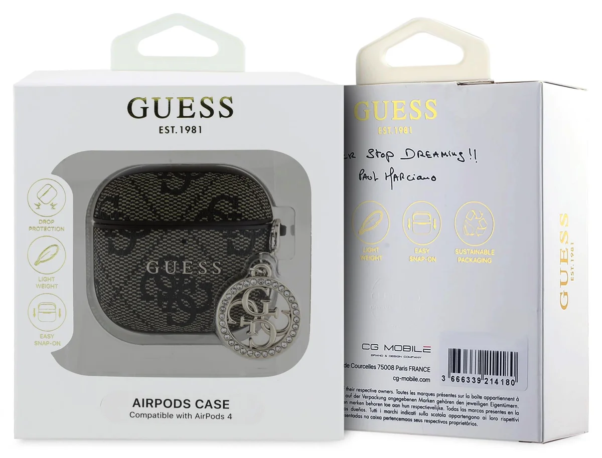 Θήκη Guess 4G Strass Charm Brown AirPods 4 APPLE AIRPODS Guess Θήκη Guess 4G Strass Charm Brown AirPods 4 - Image 3