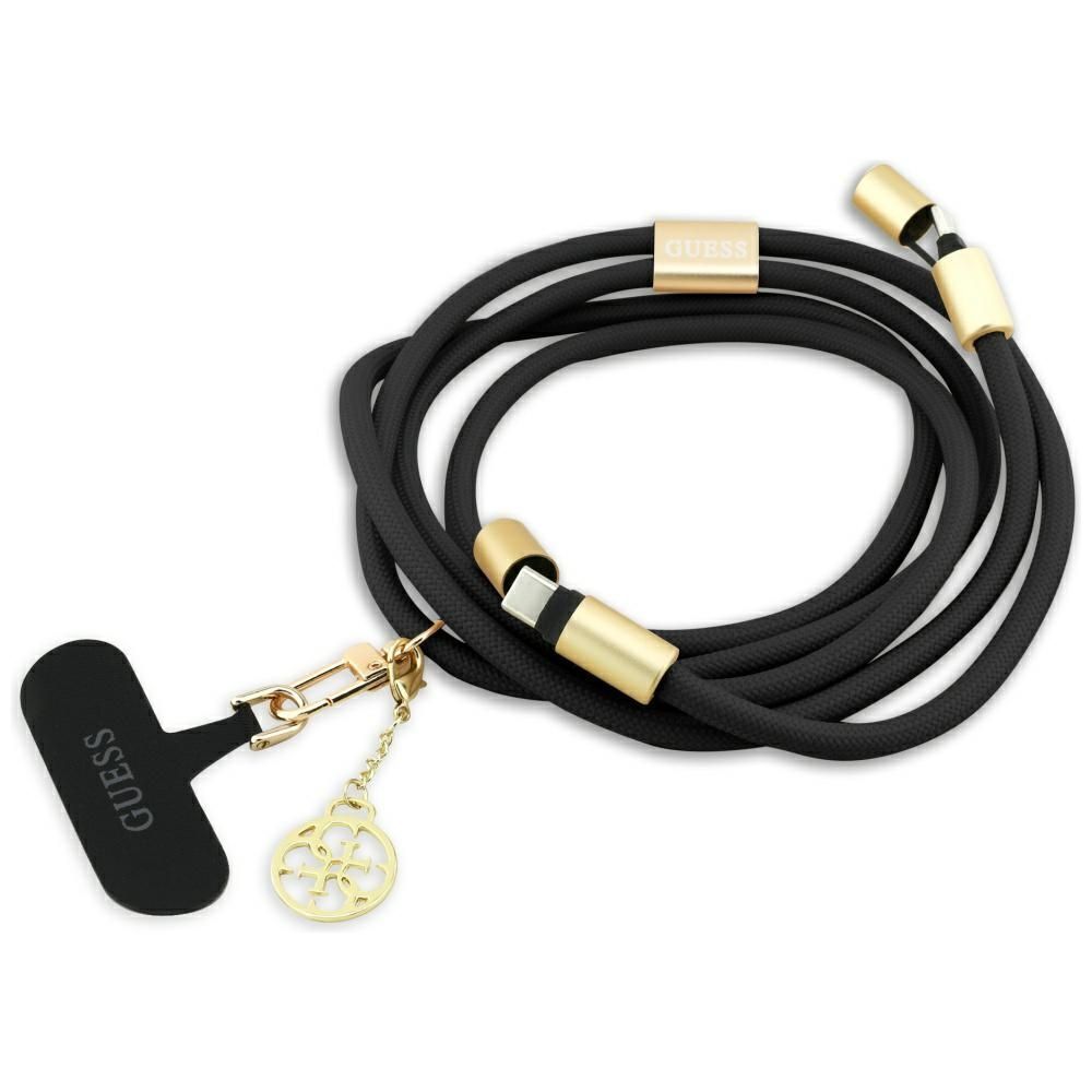 Guess Universal Crossbody 4G Charm USB-C Cable 1.5M Black ANDROID Guess Guess Universal Crossbody 4G Charm USB-C Cable 1.5M Black