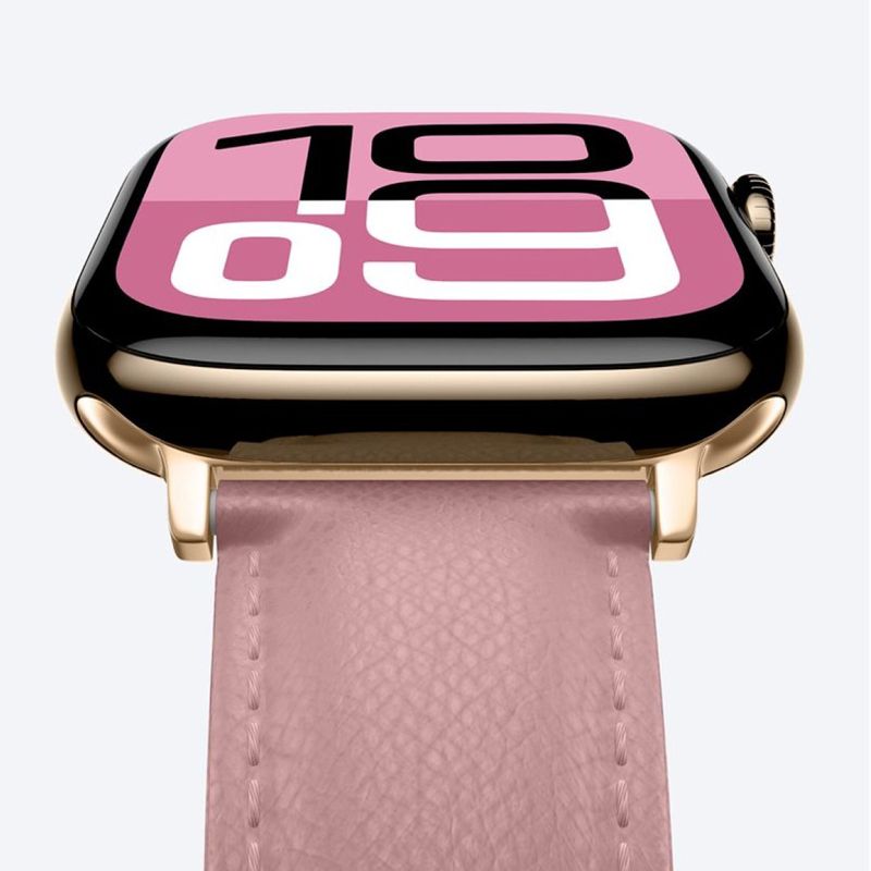 Λουράκι AmazingThing Class Glamour Leather Band Pink Apple Watch 44/45/46/49mm APPLE WATCH AmazingThing Λουράκι AmazingThing Class Glamour Leather Band Pink Apple Watch 44/45/46/49mm - Image 3