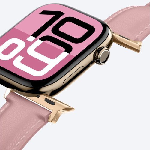 Alternative view of Λουράκι AmazingThing Class Glamour Leather Band Pink Apple Watch 44/45/46/49mm