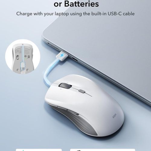 Alternative view of ESR MagMouse Wireless Magnetic Mouse White