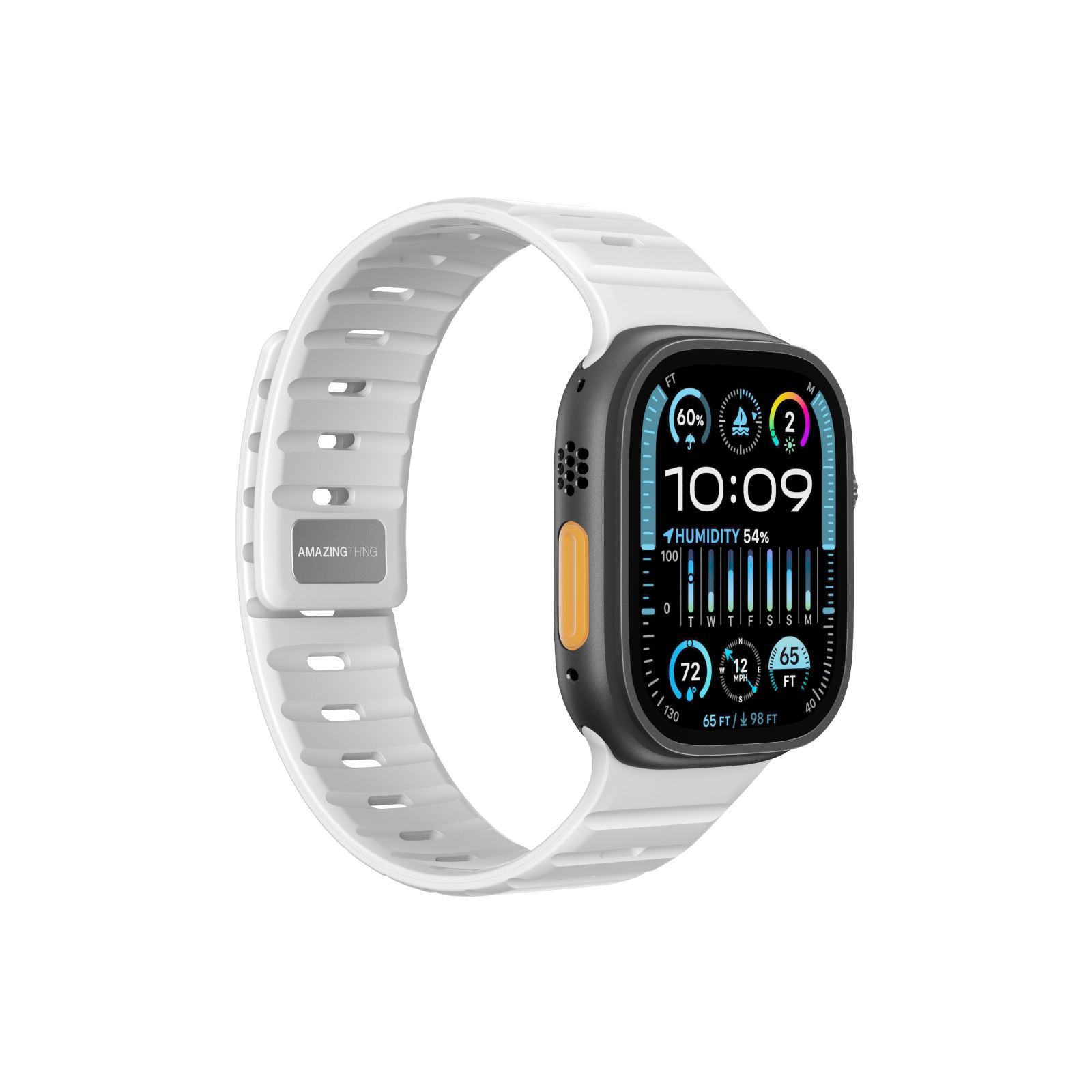 Λουράκι AmazingThing Omni SilqLock White Apple Watch 44/45/46/49mm APPLE WATCH AmazingThing Λουράκι AmazingThing Omni SilqLock White Apple Watch 44/45/46/49mm - Image 3