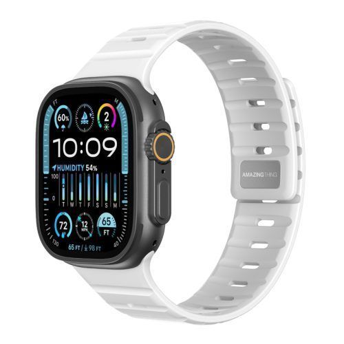 Λουράκι AmazingThing Omni SilqLock White Apple Watch 44/45/46/49mm
