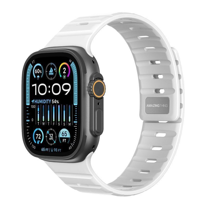 Λουράκι AmazingThing Omni SilqLock White Apple Watch 44/45/46/49mm APPLE WATCH AmazingThing Λουράκι AmazingThing Omni SilqLock White Apple Watch 44/45/46/49mm