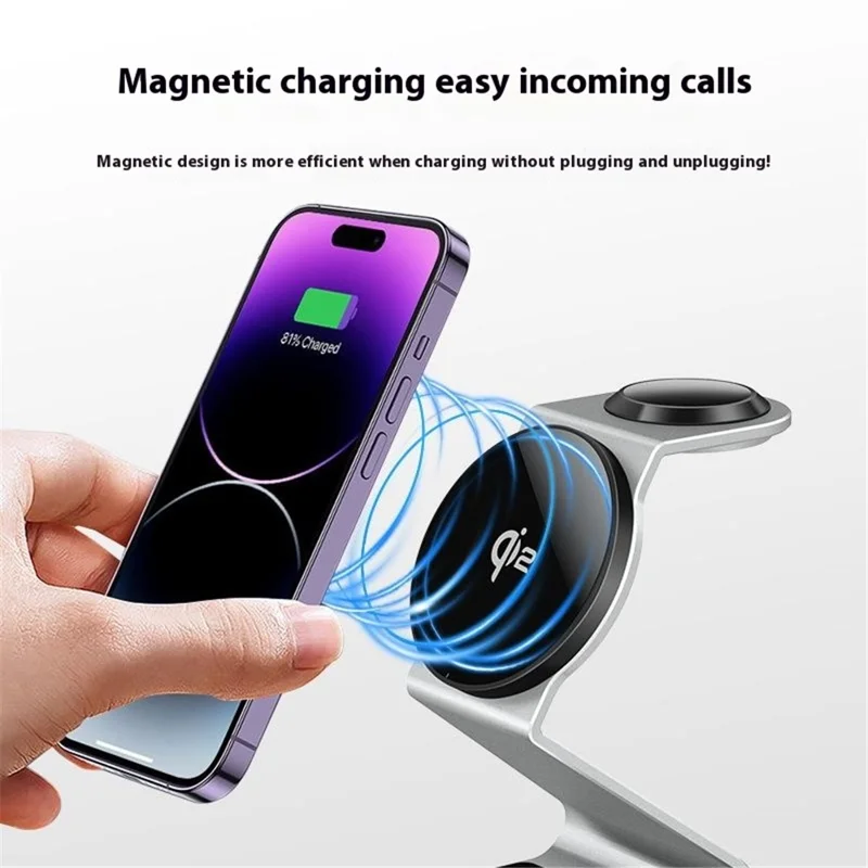 Orso 3in1 Wireless MagSafe Qi2 Charger Stand 15W Metal Grey (Q222) ΑΞΕΣΟΥΑΡ MAGSAFE Orso Orso 3in1 Wireless MagSafe Qi2 Charger Stand 15W Metal Grey (Q222) - Image 6
