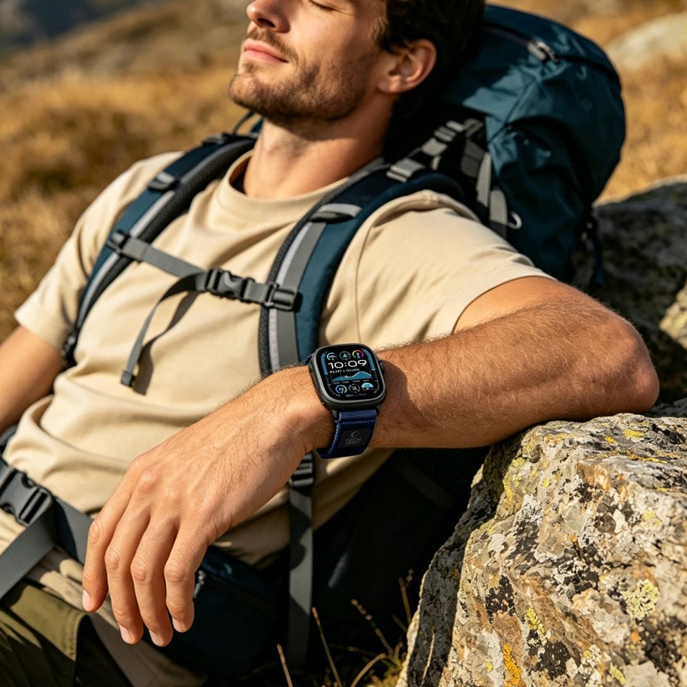 Λουράκι Tech-Protect Nylon Elite Navy Orange Apple Watch 44/45/46/49mm APPLE WATCH Tech-Protect Λουράκι Tech-Protect Nylon Elite Navy Orange Apple Watch 44/45/46/49mm - Image 4