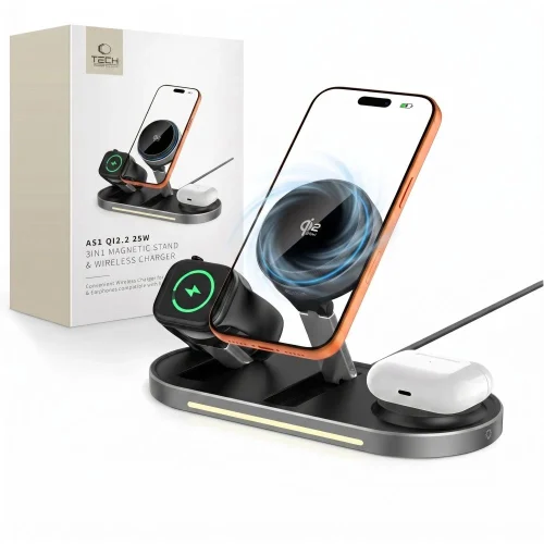 Tech-Protect 3in1 ArcticBoost Qi2.2 Magsafe Wireless Charger 25W Black (A51) ΑΞΕΣΟΥΑΡ MAGSAFE Tech-Protect Tech-Protect 3in1 ArcticBoost Qi2.2 Magsafe Wireless Charger 25W Black (A51)