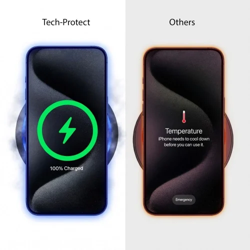 Alternative view of Tech-Protect 3in1 ArcticBoost Qi2.2 Magsafe Wireless Charger 25W Black (A51)