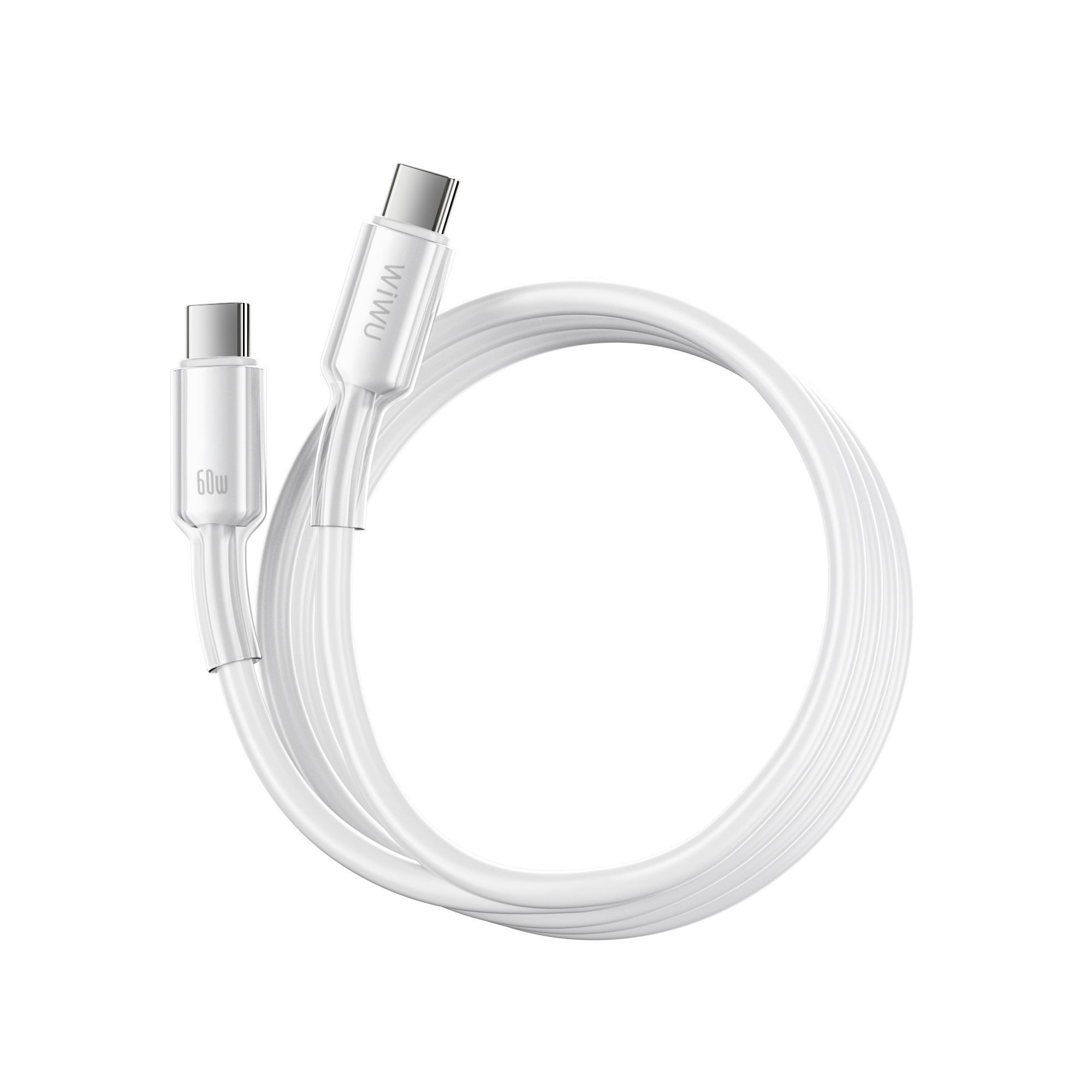 WiWU USB-C NeoLink Cable 2M 60W Flexible SIlicone White (C063) ANDROID WIWU WiWU USB-C NeoLink Cable 2M 60W Flexible SIlicone White (C063) - Image 3