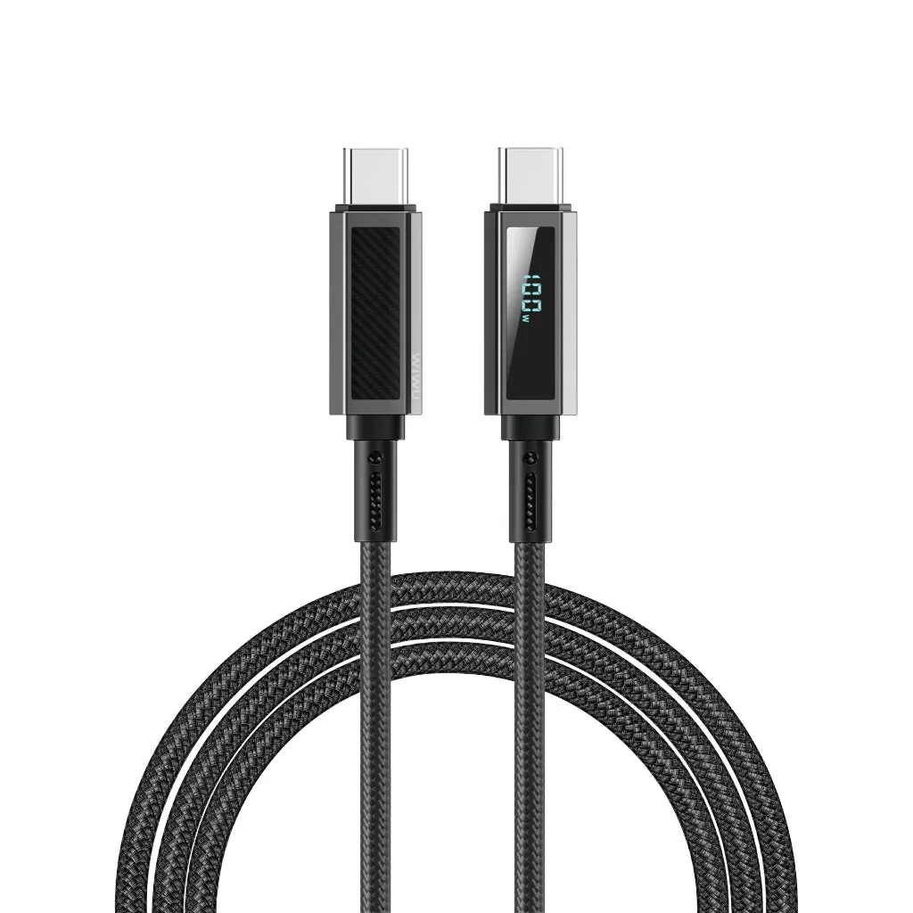 WiWU USB-C Warriors Link Series Cable 1.2M 100W Nylon Braided Black (C079) ANDROID WIWU WiWU USB-C Warriors Link Series Cable 1.2M 100W Nylon Braided Black (C079) - Image 3