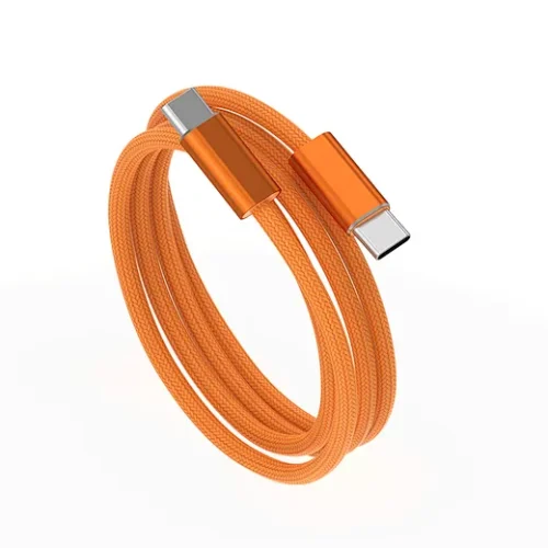 Alternative view of WiWU USB-C Essen Cable 1.5M 240W Nylon Braided Orange (C101)