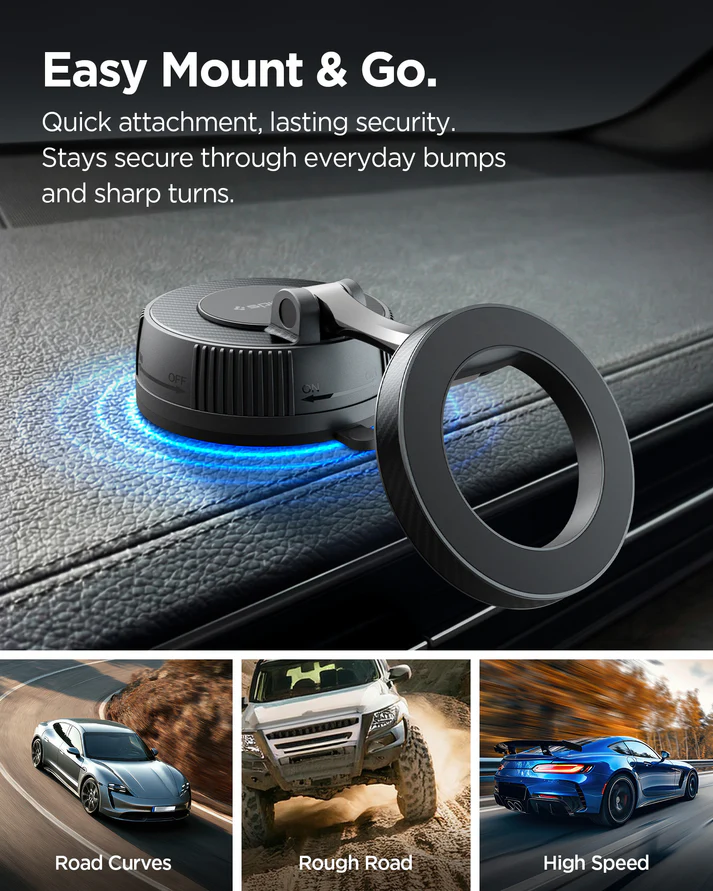 Siipro MagSuction Car Phone Holder Carbon Black (SH-59) ΑΞΕΣΟΥΑΡ MAGSAFE SIIPRO Siipro MagSuction Car Phone Holder Carbon Black (SH-59) - Image 4