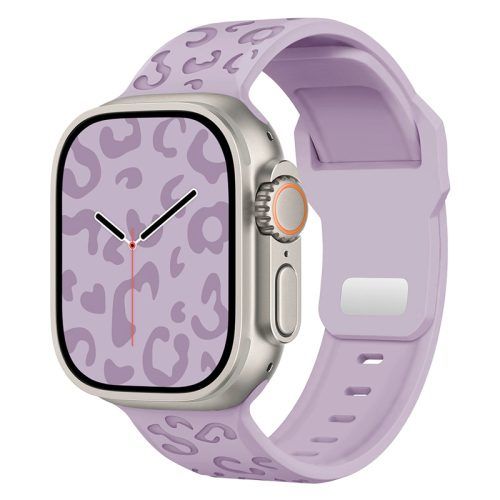 Λουράκι Embossing Series Silicone Leopard Texture Violet Apple Watch 44/45/46/49mm
