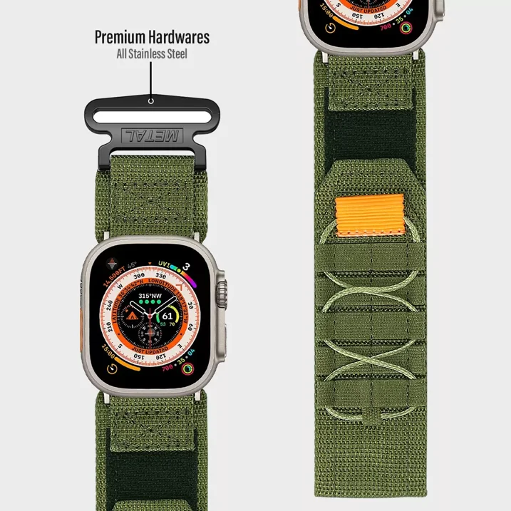 Λουράκι Nylon Tactical Green Apple Watch 38/40/41/42mm Series 10/11 APPLE WATCH Orso Λουράκι Nylon Tactical Green Apple Watch 38/40/41/42mm Series 10/11 - Image 4