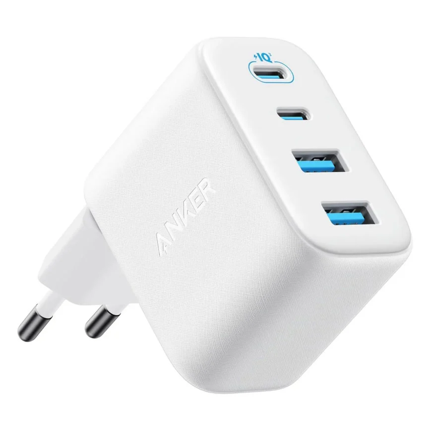 Anker 50W 2x PD USB-C 2x USB Zolo Fast Charger White ΑΞΕΣΟΥΑΡ Anker Anker 50W 2x PD USB-C 2x USB Zolo Fast Charger White