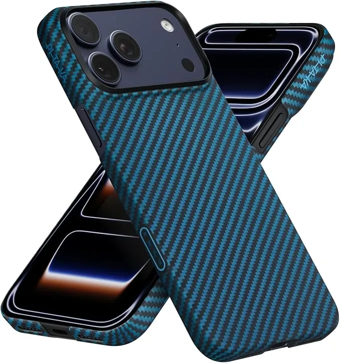 Θήκη Pitaka Aramid Fiber Ultra-Slim MagSafe Black/Blue iPhone 17 Pro Max ΘΗΚΕΣ Pitaka Θήκη Pitaka Aramid Fiber Ultra-Slim MagSafe Black/Blue iPhone 17 Pro Max - Image 4