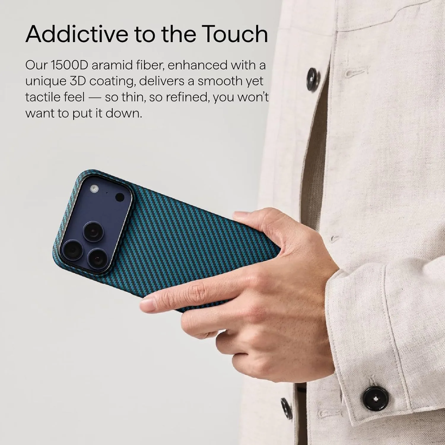 Θήκη Pitaka Aramid Fiber Ultra-Slim MagSafe Black/Blue iPhone 17 Pro Max ΘΗΚΕΣ Pitaka Θήκη Pitaka Aramid Fiber Ultra-Slim MagSafe Black/Blue iPhone 17 Pro Max - Image 8