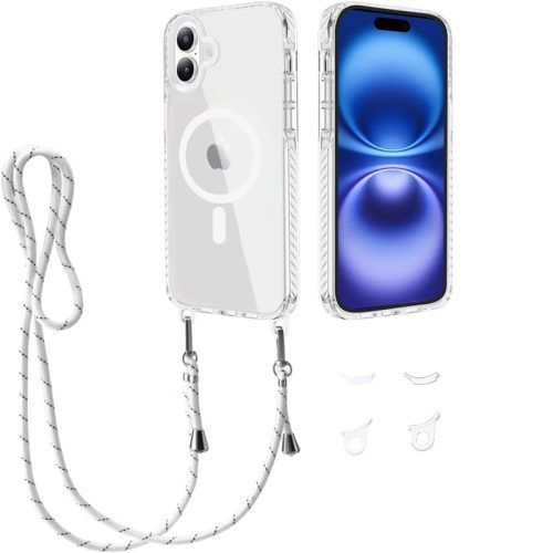 Θήκη Orso Detachable Lanyard Magsafe Clear White iPhone 17