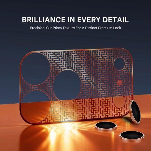 Alternative view of Orso 2in1 Combo Camera Protector Orange iPhone 17 Pro Max
