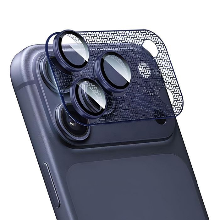Orso 2in1 Combo Camera Protector Blue iPhone 17 Pro Max ΠΡΟΣΤΑΣΙΑ ΟΘΟΝΗΣ Orso Orso 2in1 Combo Camera Protector Blue iPhone 17 Pro Max