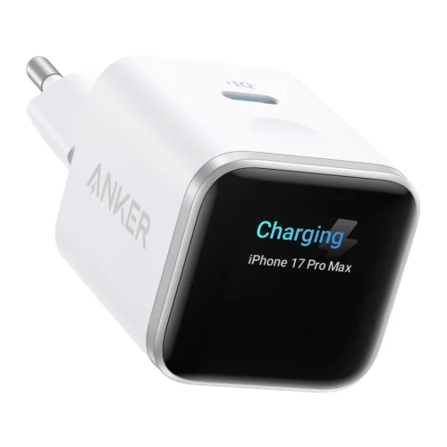 Anker Nano Charger 45W GaN USB-C Smart Display Wall Charger White ΑΞΕΣΟΥΑΡ Anker Anker Nano Charger 45W GaN USB-C Smart Display Wall Charger White