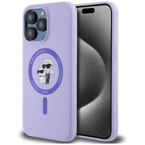 Θήκη Karl Lagerfeld Karl and Choupette Heads Silicone MagSafe Purple iPhone 14 Pro ΘΗΚΕΣ KARL LAGERFELD Θήκη Karl Lagerfeld Karl and Choupette Heads Silicone MagSafe Purple iPhone 14 Pro