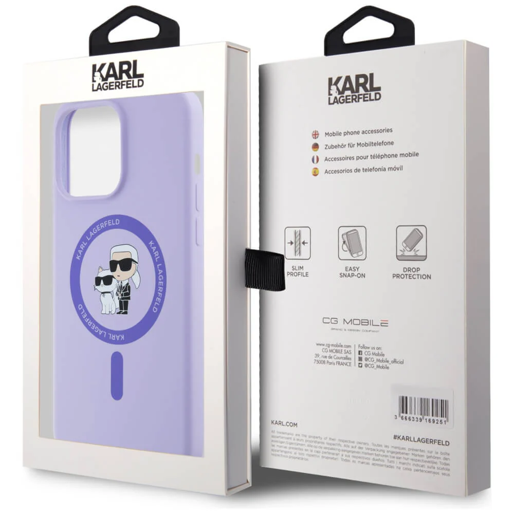 Θήκη Karl Lagerfeld Karl and Choupette Heads Silicone MagSafe Purple iPhone 14 Pro ΘΗΚΕΣ KARL LAGERFELD Θήκη Karl Lagerfeld Karl and Choupette Heads Silicone MagSafe Purple iPhone 14 Pro - Image 7
