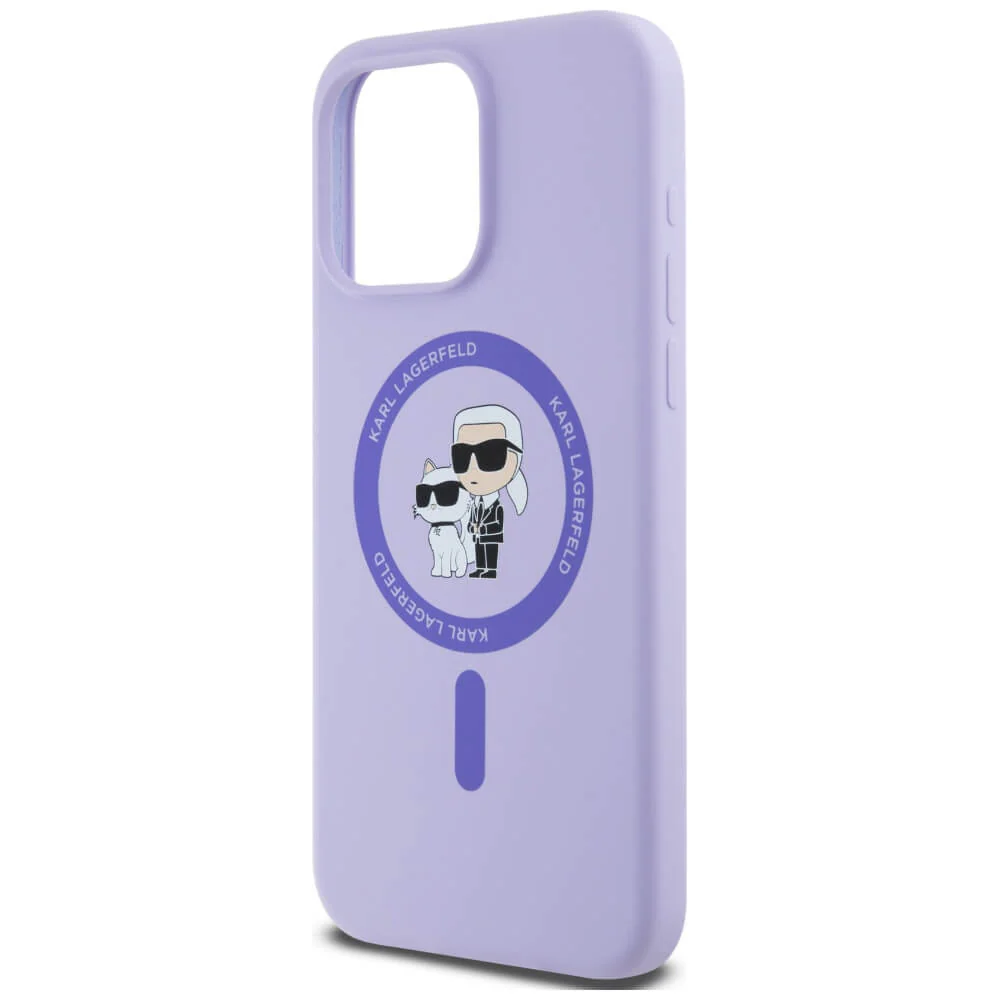 Θήκη Karl Lagerfeld Karl and Choupette Heads Silicone MagSafe Purple iPhone 14 Pro ΘΗΚΕΣ KARL LAGERFELD Θήκη Karl Lagerfeld Karl and Choupette Heads Silicone MagSafe Purple iPhone 14 Pro - Image 5