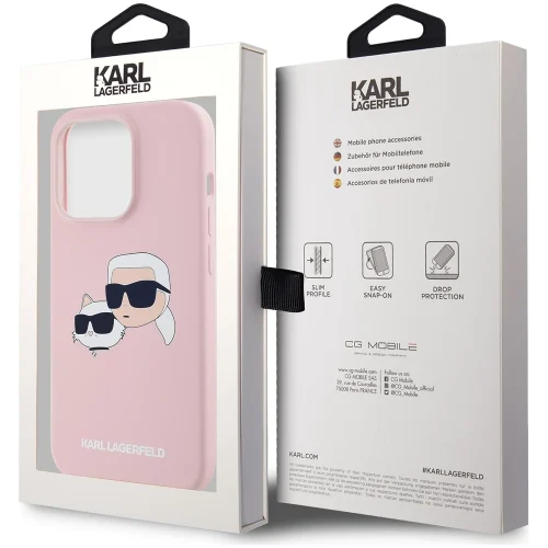 Alternative view of Θήκη Karl Lagerfeld Liquid Silicone Double Heads MagSafe Pink iPhone 15 Pro Max
