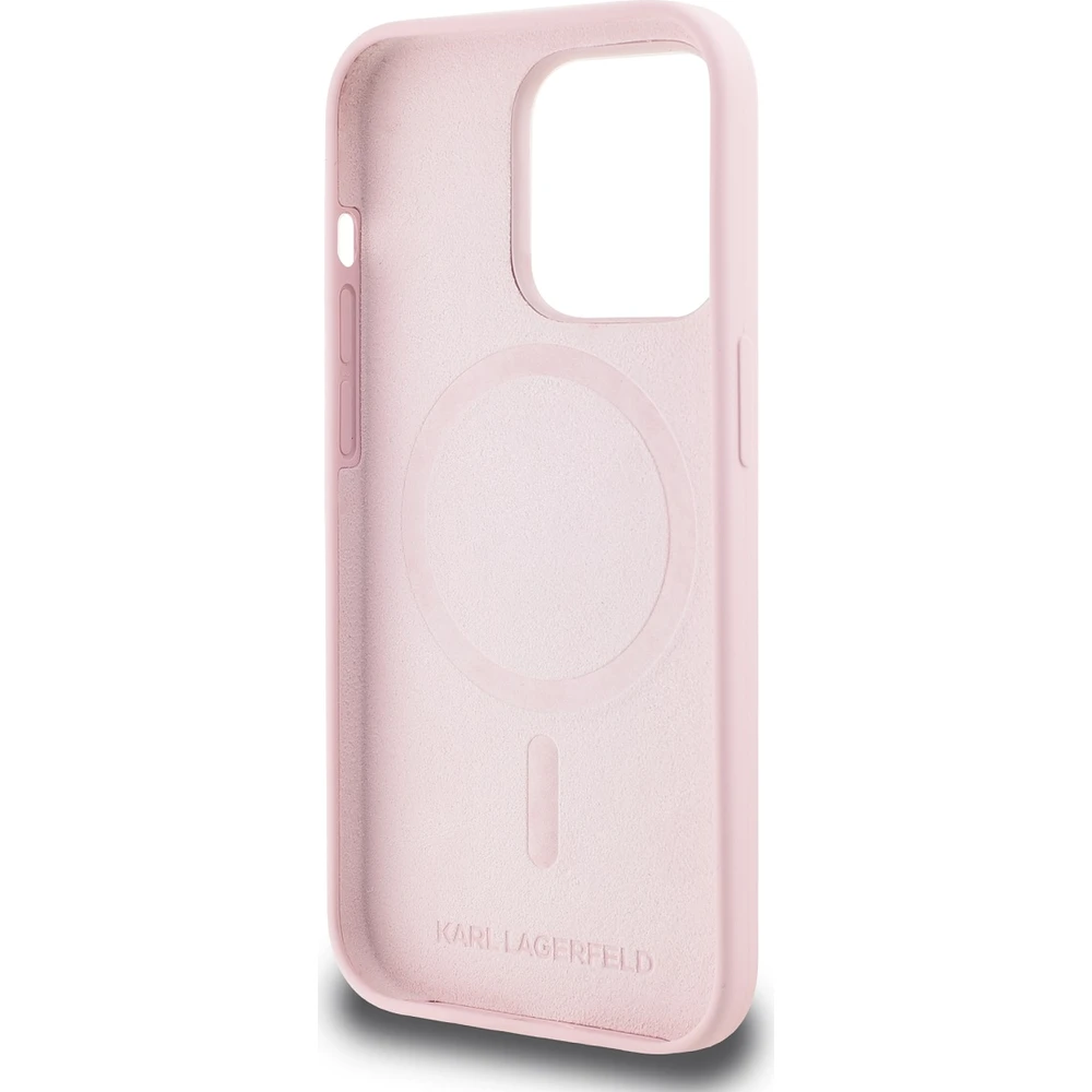 Θήκη Karl Lagerfeld Liquid Silicone Double Heads MagSafe Pink iPhone 15 Pro Max ΘΗΚΕΣ KARL LAGERFELD Θήκη Karl Lagerfeld Liquid Silicone Double Heads MagSafe Pink iPhone 15 Pro Max - Image 3
